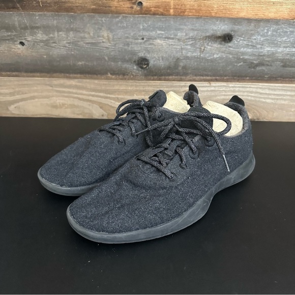 Allbirds Wool Runners Black Athletic Shoes Sneakers Mens Size 13 Merino Wool - Picture 1 of 10